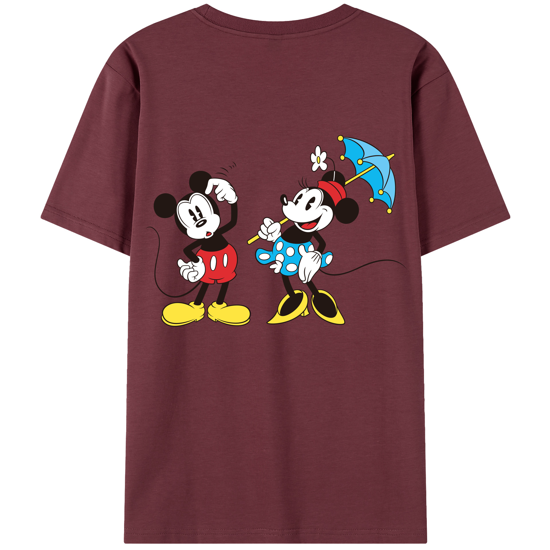 （画像用） ミッキーマウス Mickey Mouse 綿100％半袖Tシャツ（背面プリント）